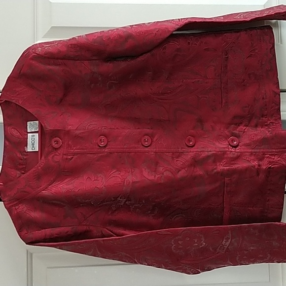 Chico's Red Jacket Chico's 1 US  small - Picture 1 of 9